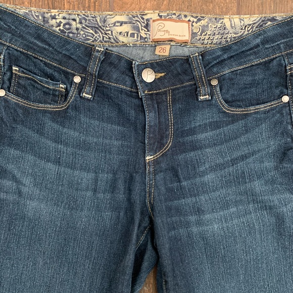 Paige Peg Skinny Jeans Dark Wash Made in USA - Picture 6 of 8